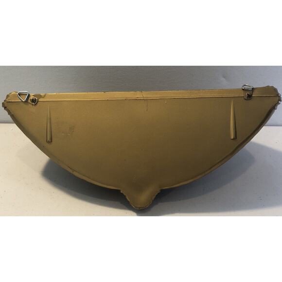 Vintage~Dart Industries~GOLD Ornate~WALL POCKET/PLANTER 14.5” X 7” #6004 - Picture 3 of 4